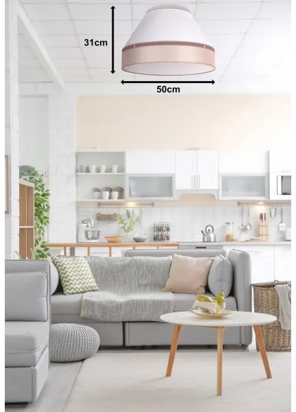 Duolla - Plafonieră AVIGNON 1xE27/15W/230V d. 50 cm albă/bej