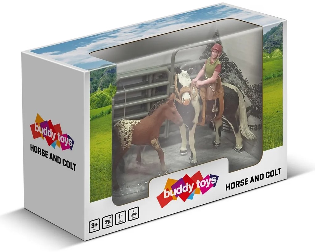 Buddy Toys BGA 1012 Călăreață și mânzul