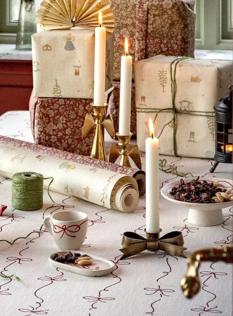 Suport lumânare decorativ vintage din fier și alamă antichizată „Tove”