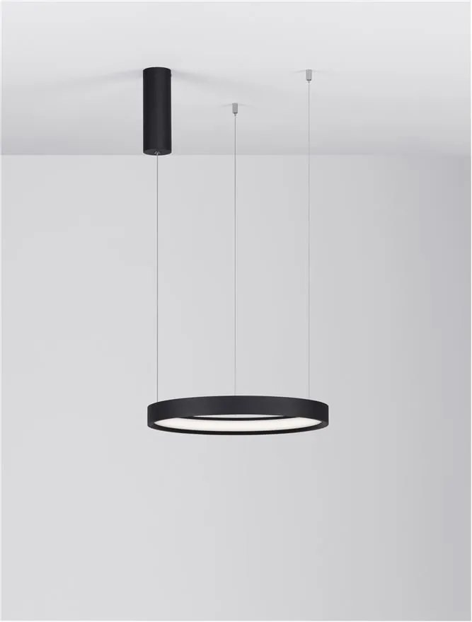 Lustra LED suspendata design modern circular PERRINE D-40cm neagra