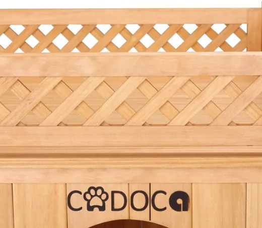 Deuba Casuta pentru pisici cu balcon 53x54x64 cm