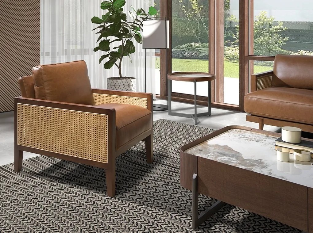 Masuta laterala deosebita design LUX Walnut-Marble