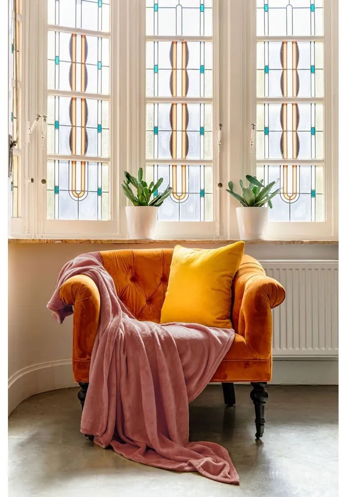 Cuvertură cărămizie din micropluș/cocolino 220x240 cm Plaid – Tiseco Home Studio