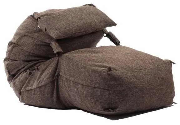 Fotoliu Yoga XL si Perna, Material Textil - Mocha Latte