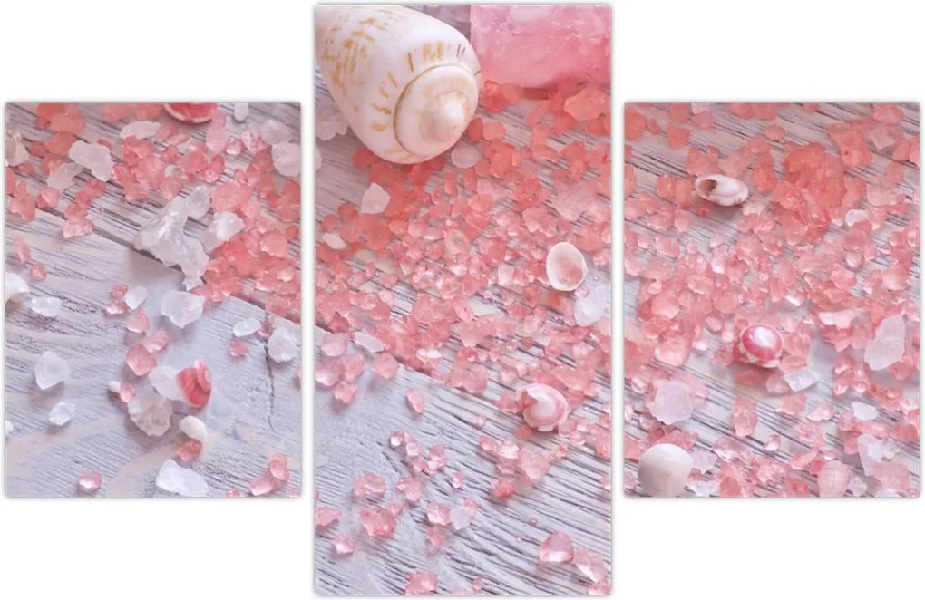 Tablou - Atmosfera de litoral în nuanțe roz (90x60 cm)