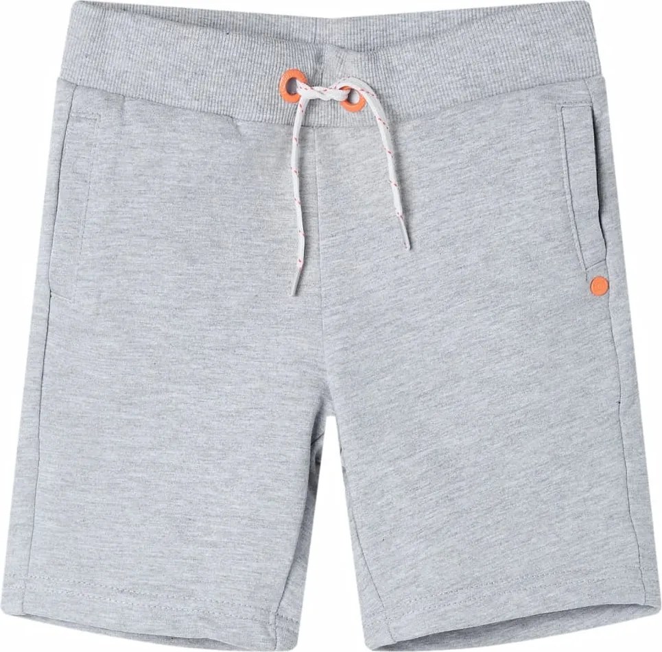 vidaXL Pantaloni scurți pentru copii cu șnur, gri, 140