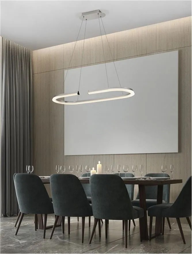 Lustra LED suspendata design circular ELMO