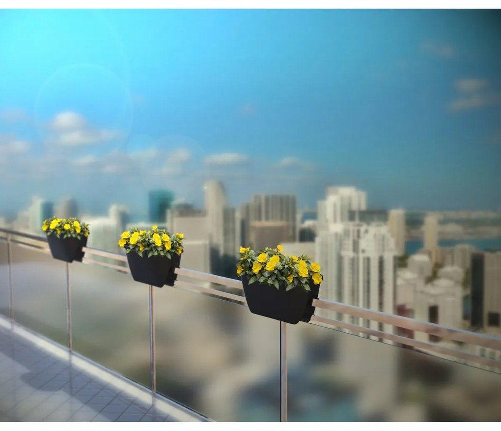 Ghiveci de agățat pe balcon  Balconia OVI, verde, diam. 60 cm, diam. 60 cm
