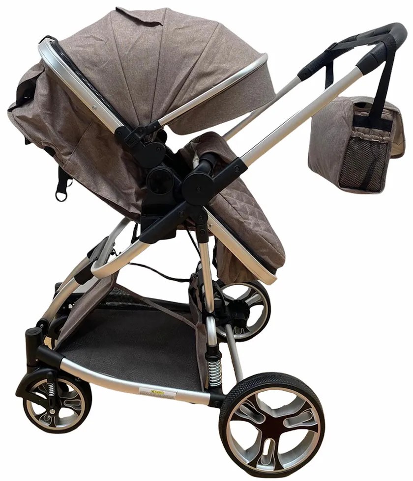Carucior 2 in 1 transformabil in mod sport, 0-36 luni, Crem - CPC-16-crem
