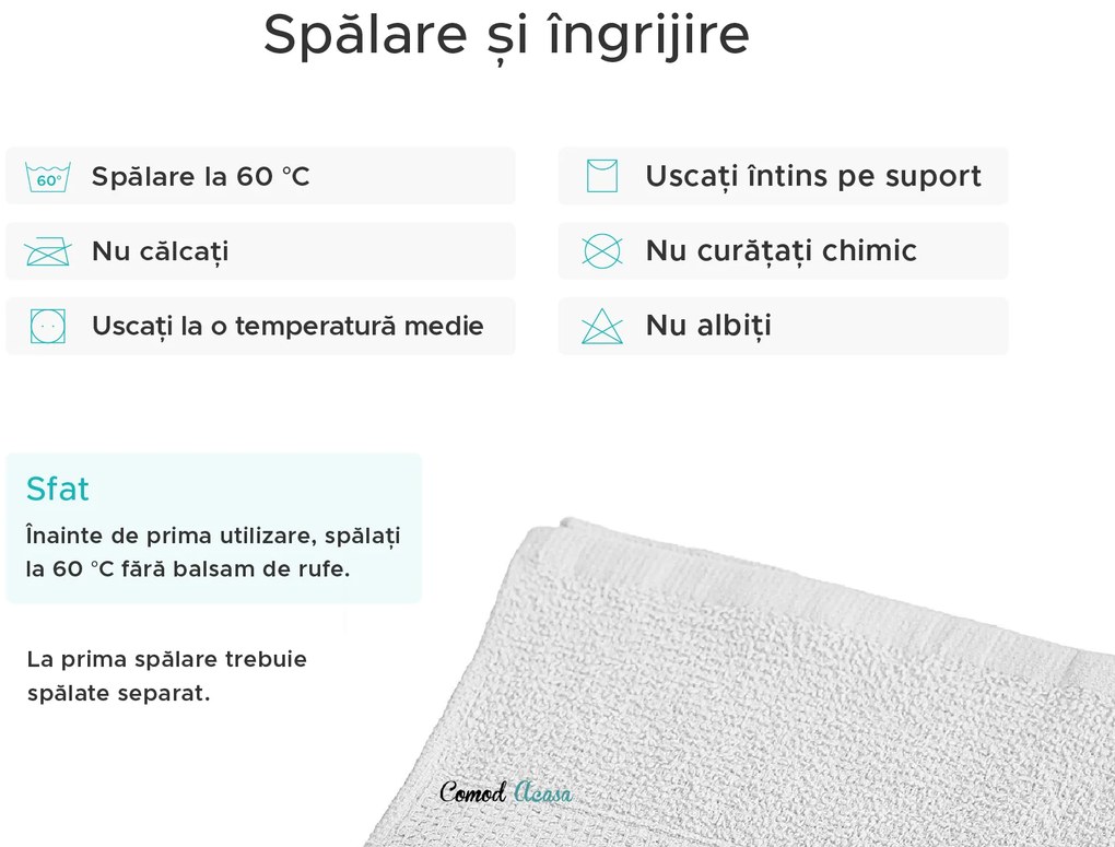 Prosop BASIC ONE 50 x 90 cm albastru deschis, 100% bumbac