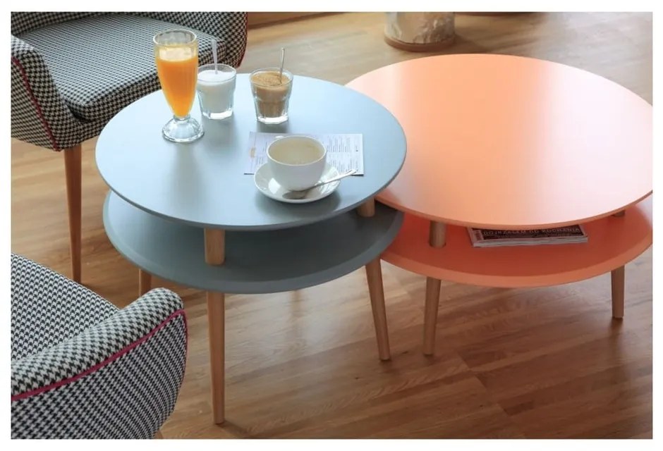 Măsuță de cafea Ragaba UFO Ø 70 cm, gri grafit