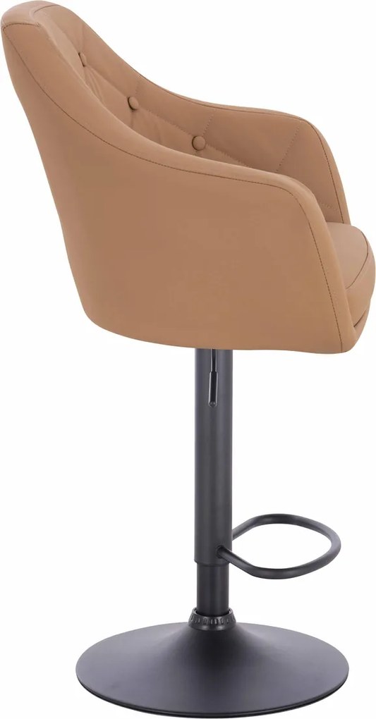 HR831W Scaun Caramel Piele Ecologica Premium Soft cu Bază Neagră