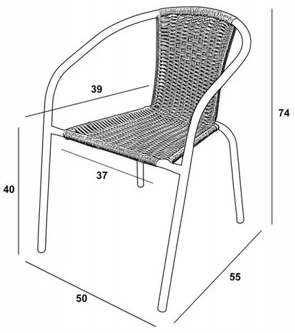 Set mobilier de grădină Nina, 3 piese,