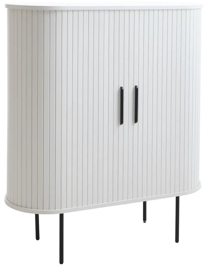 Dulap alb cu ușă glisantă 100x118x40 cm Nola – Unique Furniture