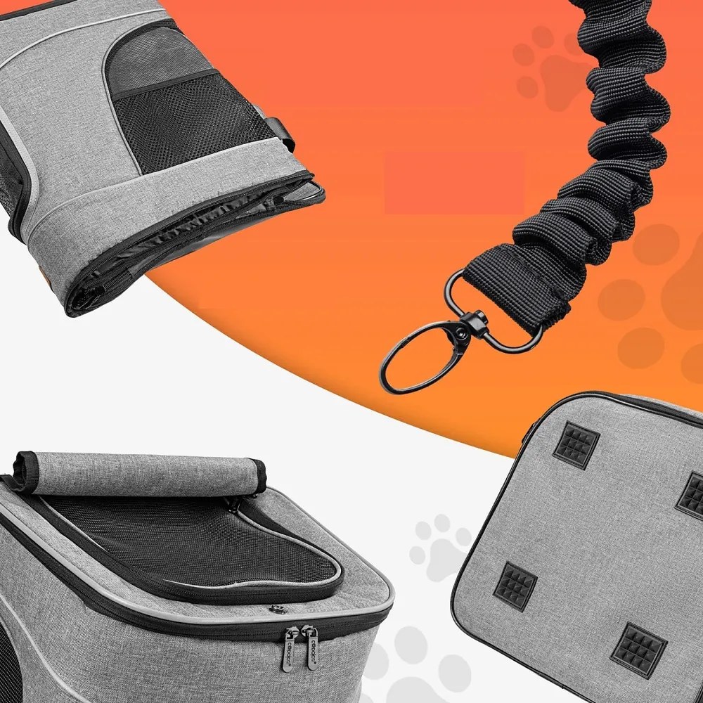 Rucsac pentru câini și pisici JOY, 31x30x41cm, gri Cadoca