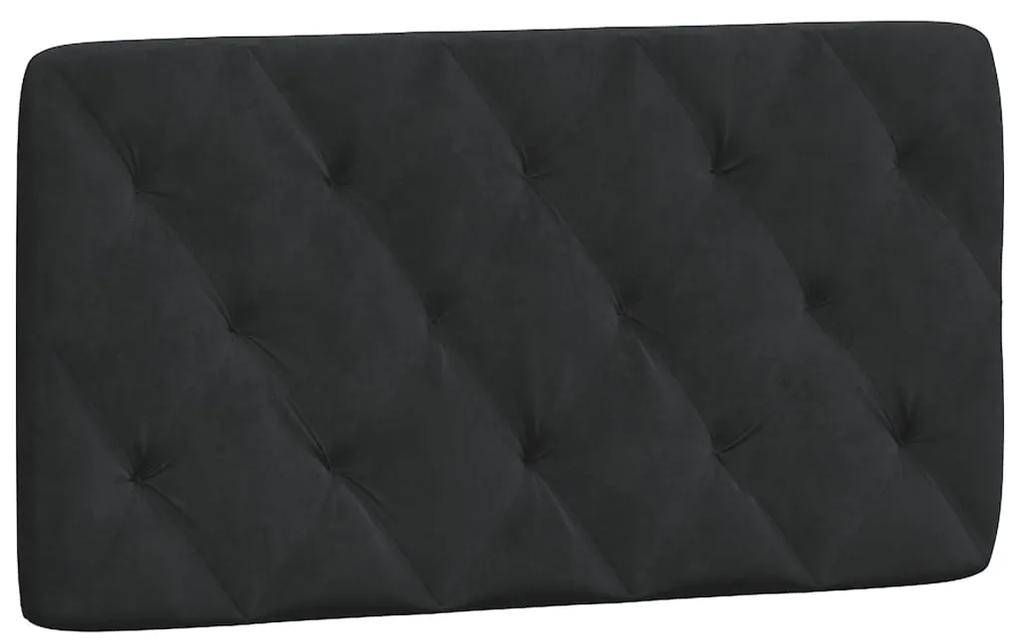 374716 vidaXL Pernă tăblie de pat, negru, 100 cm, catifea