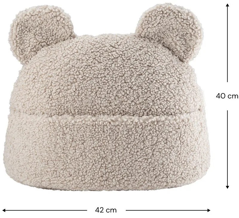 Pernă decorativă pentru copii maro deschis din țesătură bouclé Teddy Pouch – Wigiwama