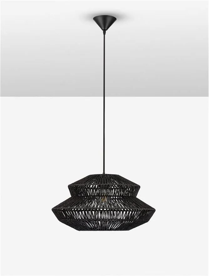 Lustra/Pendul design natural NUA negru