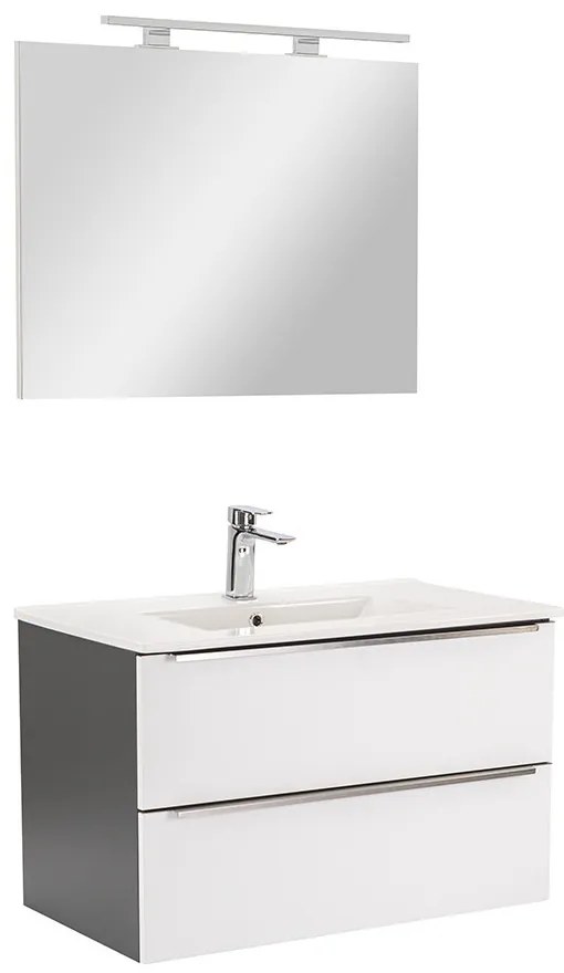 Mobilier complet de baie Vario Trim 80 antracit-alb