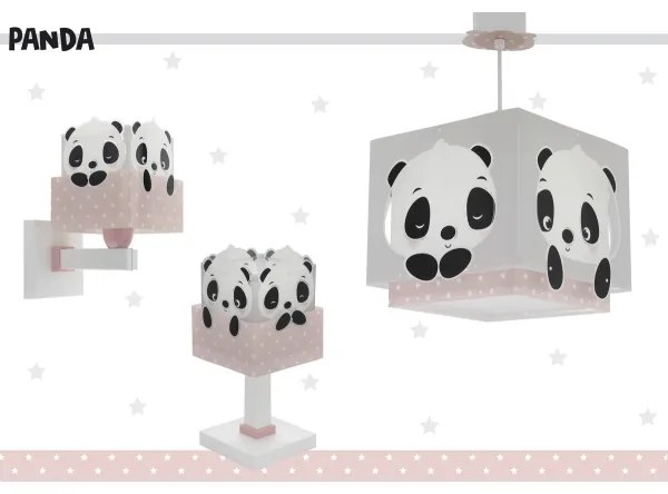 Lampă pentru copii PANDA 1xE14/40W/230V roz Dalber 63161S
