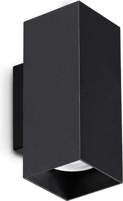 Aplica de perete LOOK AP2 SQUARE D60 H150 NERO