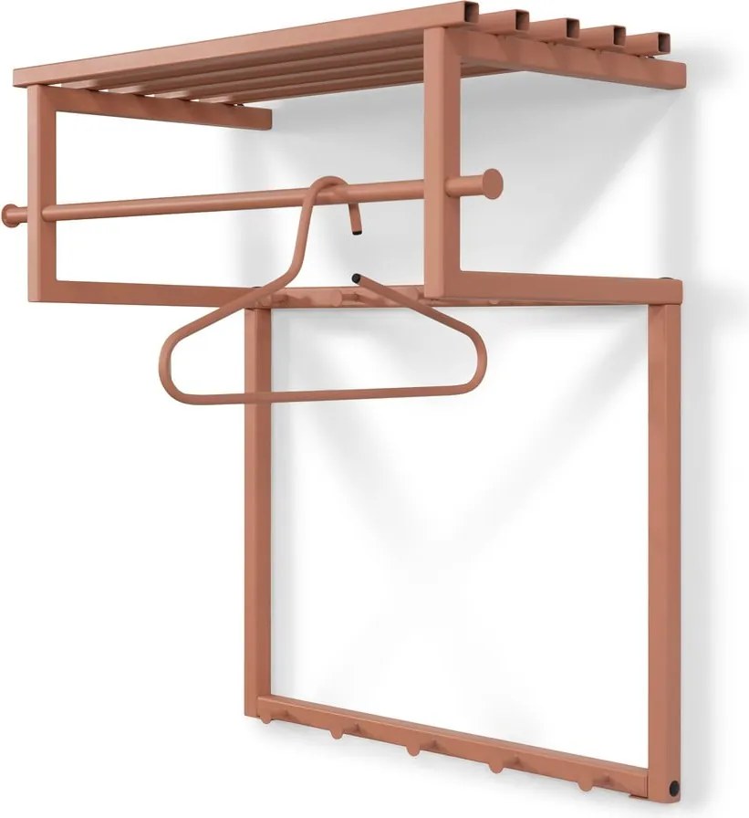 Cuier de perete somon cu raft din metal 76 cm Rizzoli – Spinder Design