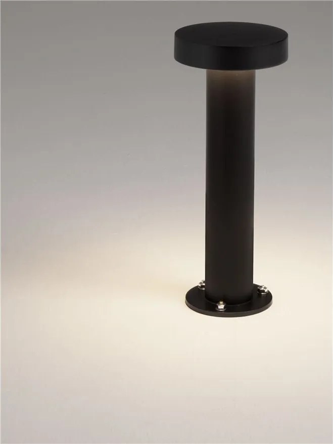 Stalp exterior IP65 LED 2700K GONG negru H-30cm