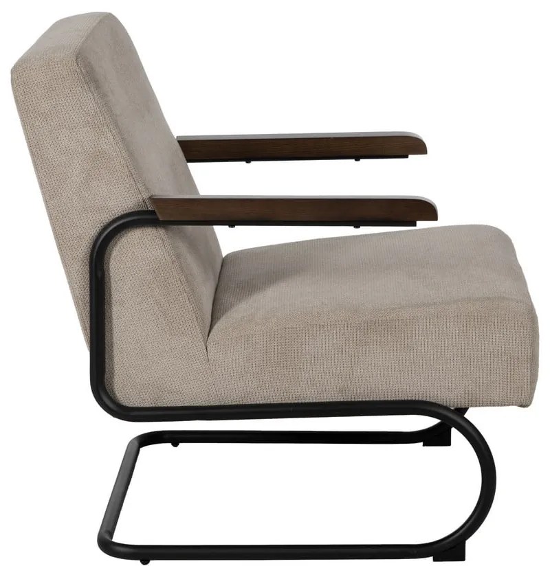 Fotoliu taupe cu tapițerie din chenille Industra – Ixia