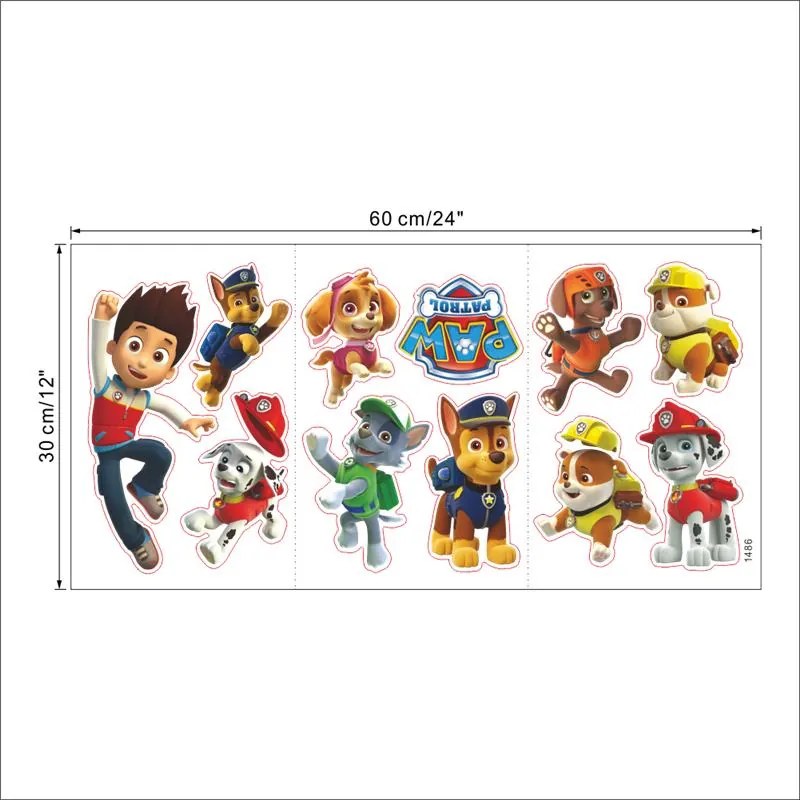 Autocolant de perete "PAW patrol 2" 30x60 cm