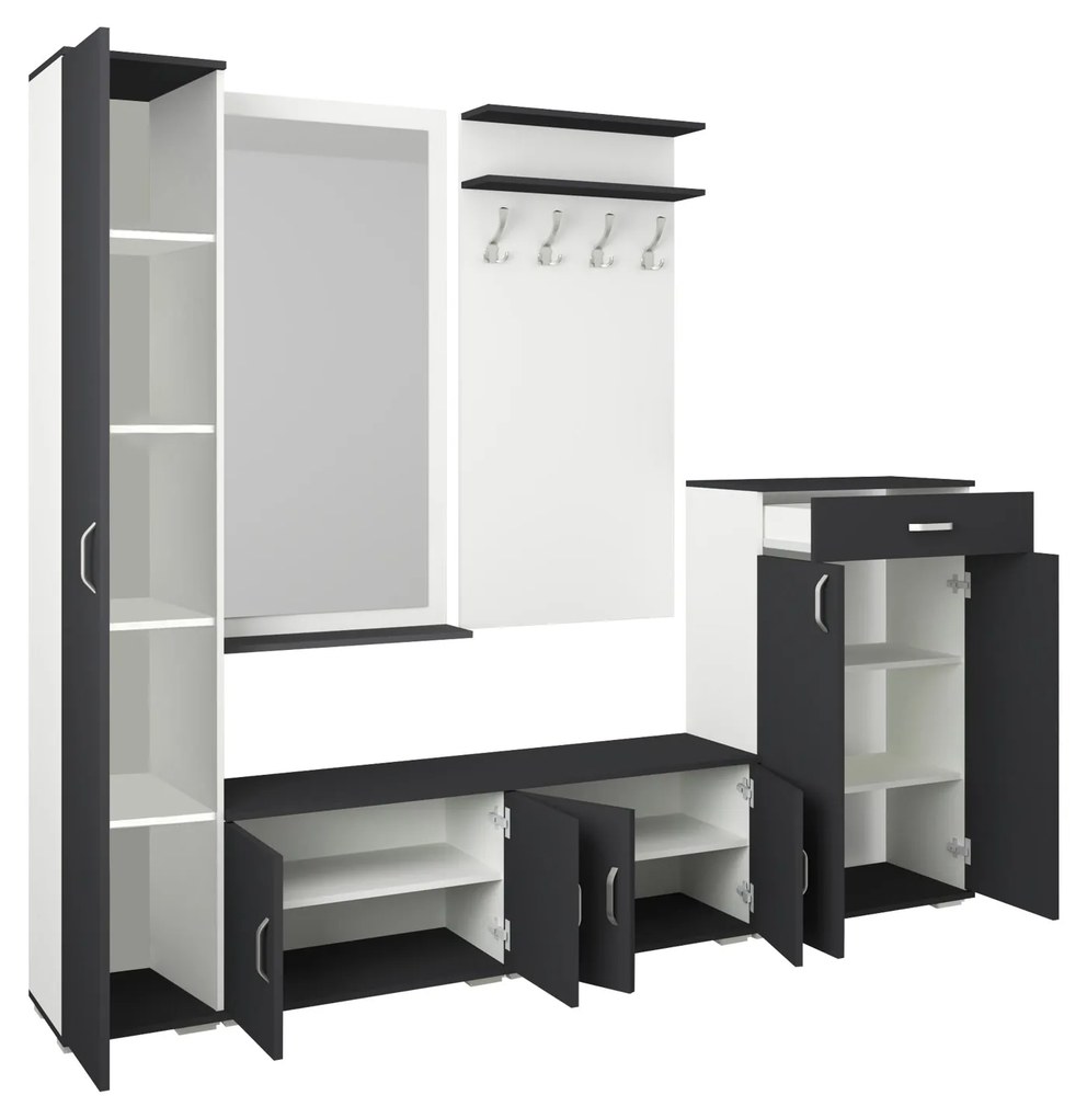 Set Hol Como V4, Antracit/Alb, L 230 cm