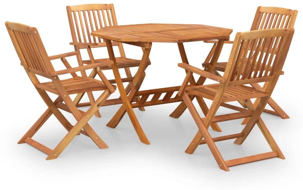 3152901 vidaXL Set mobilier de grădină, 5 piese, lemn masiv de acacia