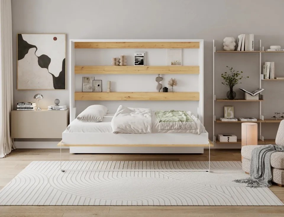 Pat rabatabil Devesto Horizontal Wall 140 Artisan Eiche, 200x140 cm – Artisan Eiche