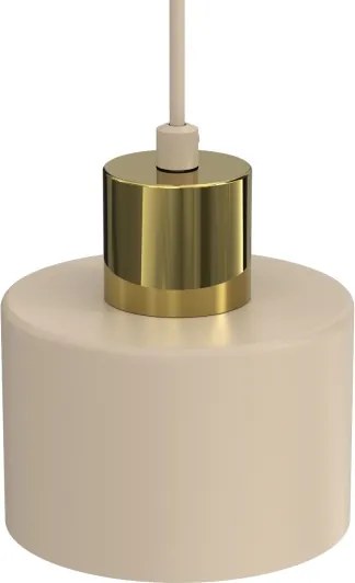 Lustru suspendat pe cablu PARKLA 1xE27/15W/230V bej/auriu