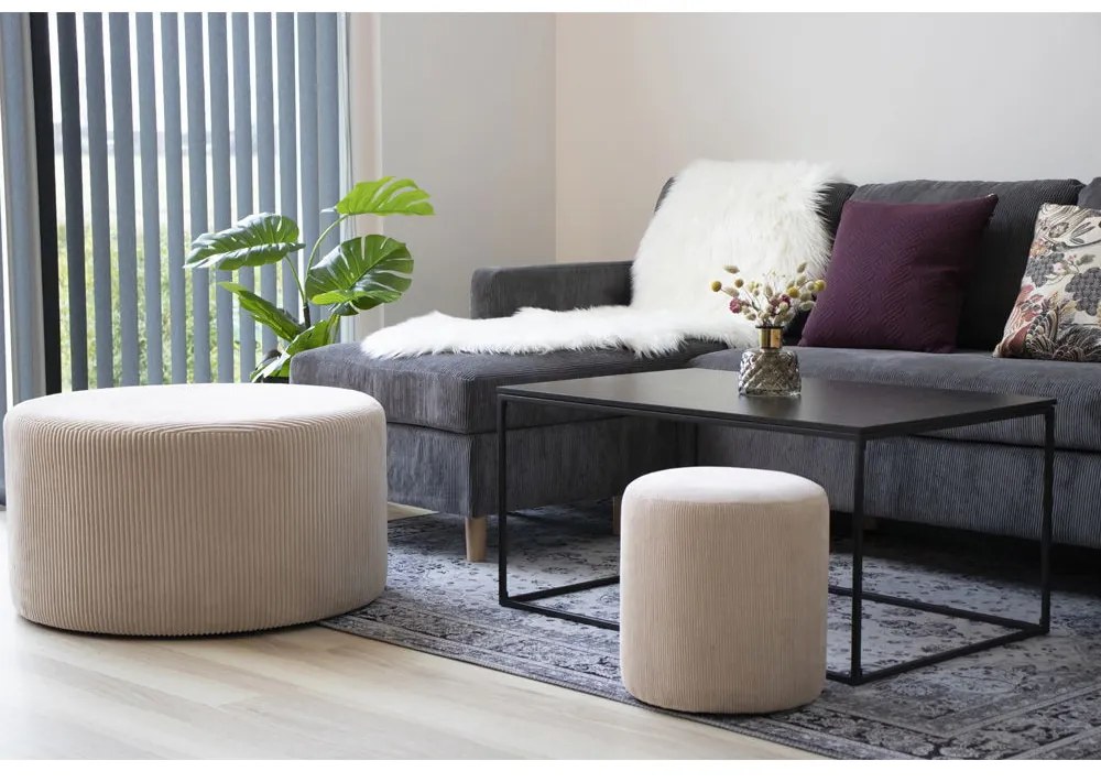 Masă de cafea Vita negru cu cadru negru 60x90x45 cm