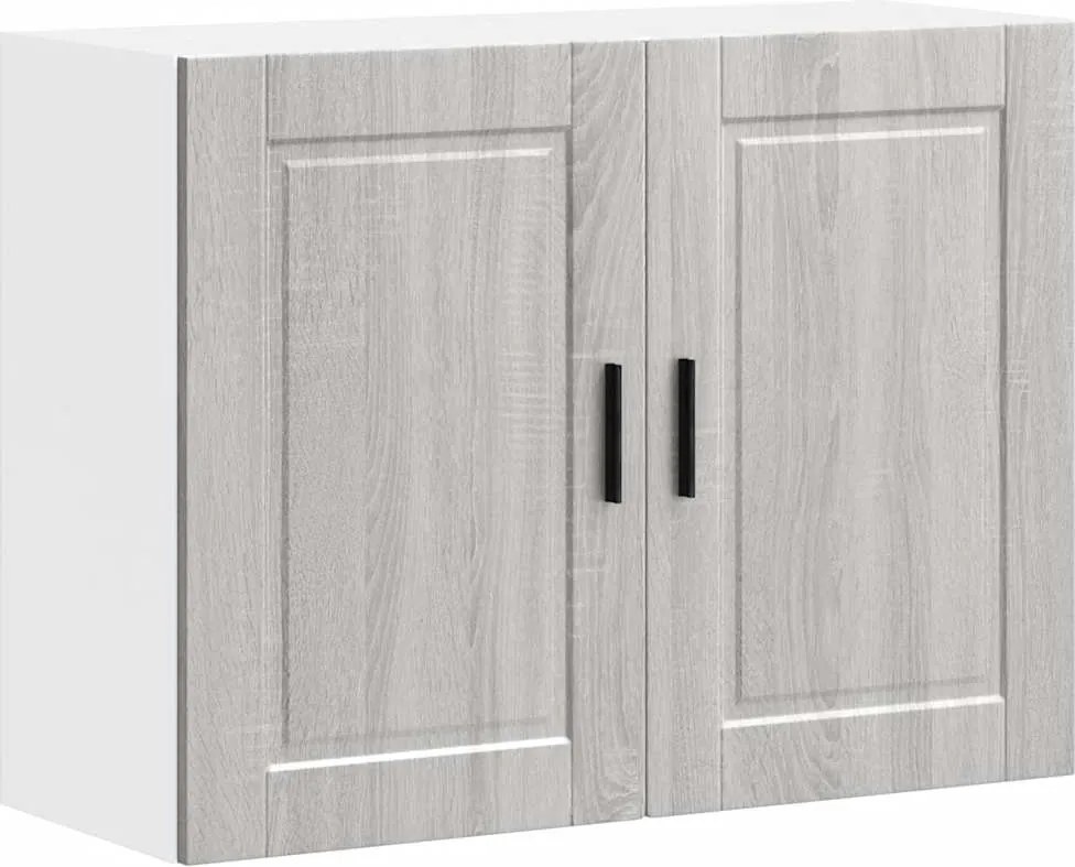 vidaXL Dulap de bucatarie "Porto" din lemn prelucrat Sonoma gri