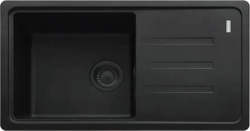 Chiuveta bucatarie compozit Franke Malta VN 1 cuva cu picurator 78x43.5 cm reversibila finisaj negru mat