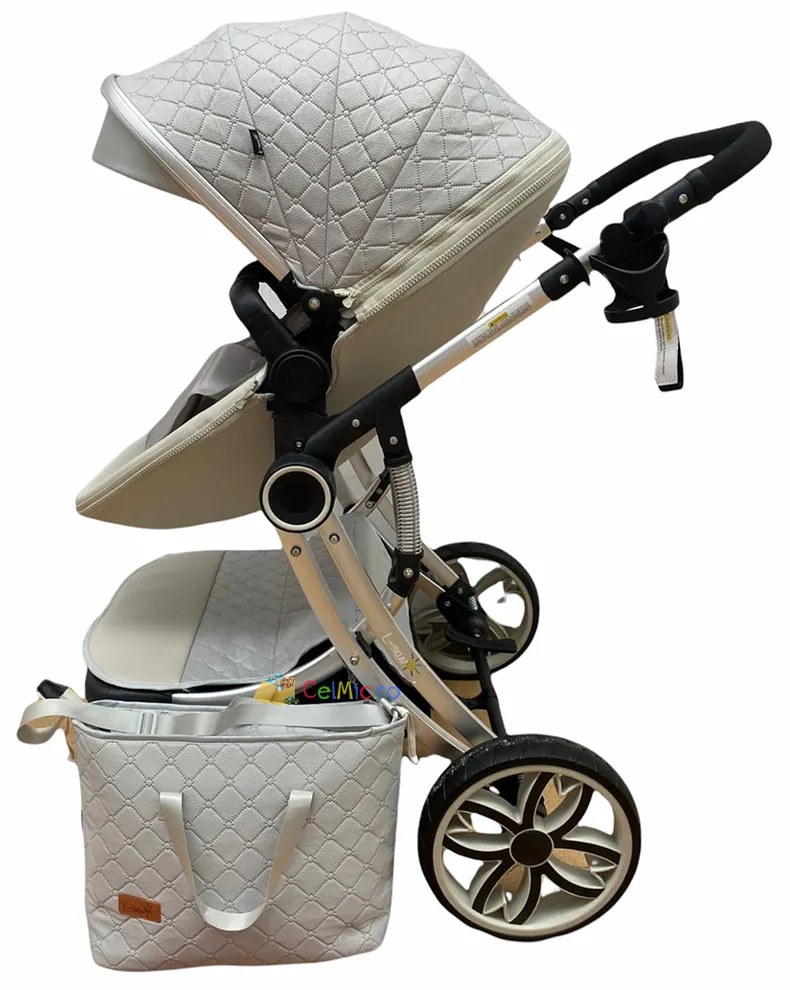Carucior 2 in 1 cu landou transformabil in parte sport, 0-36 luni, Gri - CPC-15-gri