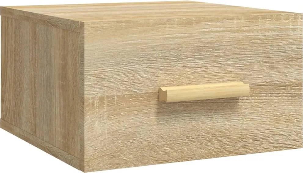 vidaXL Noptieră de perete, stejar sonoma, 35x35x20 cm