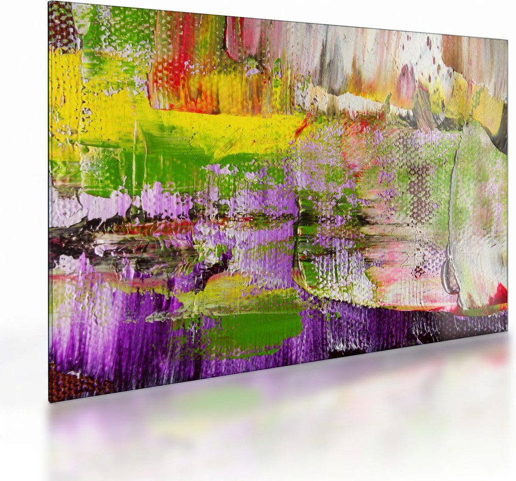Tablou pe sticlă cu abstracție - pictura (70x50 cm)