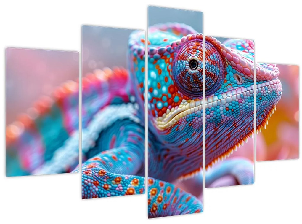 Tablou - Cameleon colorat (150x105 cm)