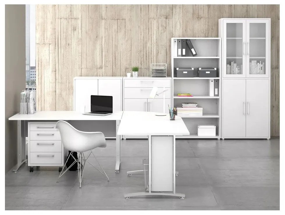 Bibliotecă modulară albă 178x113 cm Prima – Tvilum