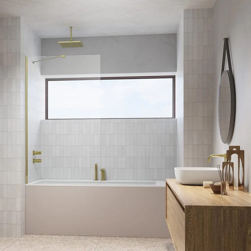 Paravan de cada Radaway Modo New PNJ II auriu periat-transparent 50x150 cm sticla 8 mm