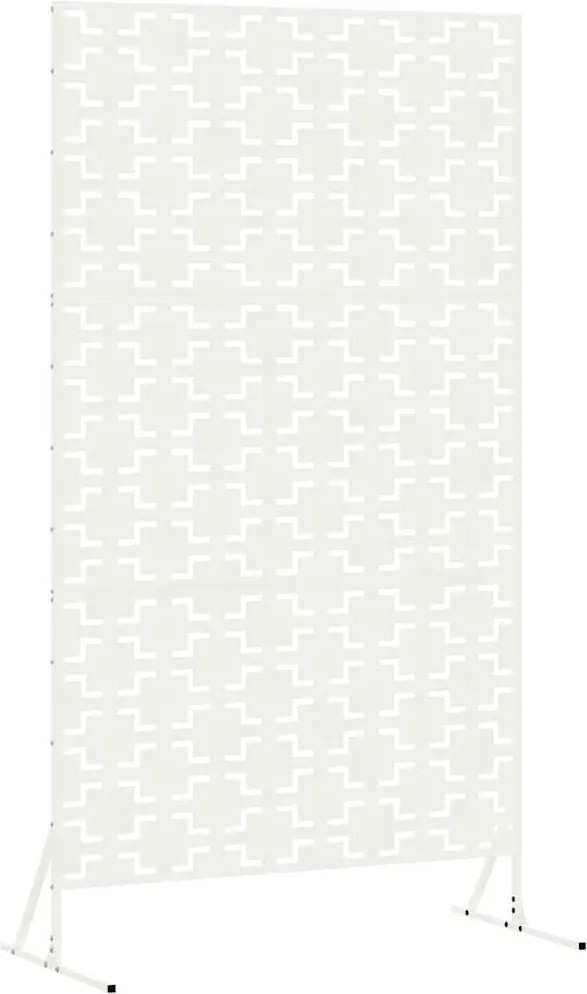 vidaXL Ecran de intimitate Alb 100 x 50 x 180 cm Oțel
