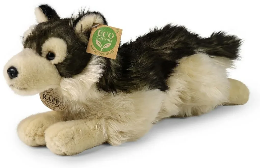 Lup de pluș Rappa culcat 32 cm ECO - FRIENDLY