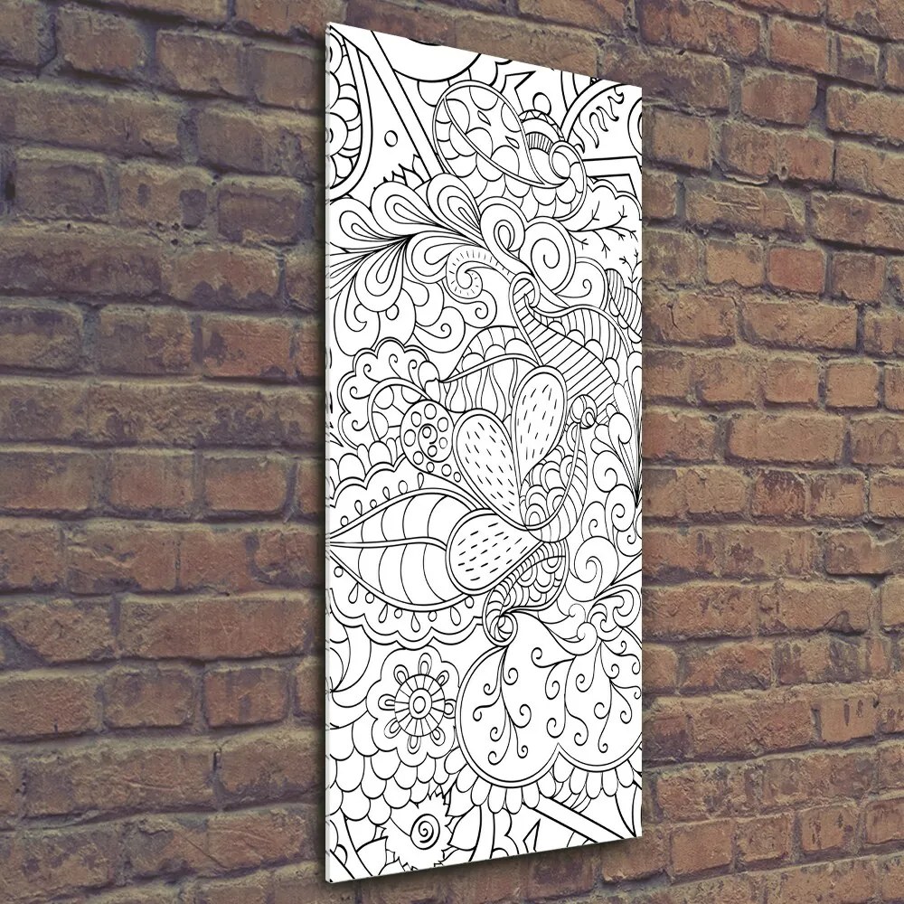 Fotografie imprimată pe sticlă zentangle fundal