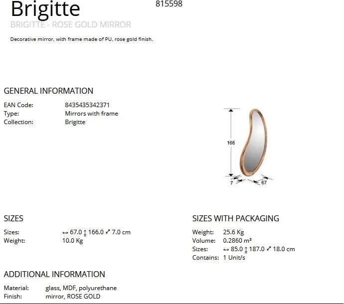 Oglinda decorativa Brigitte