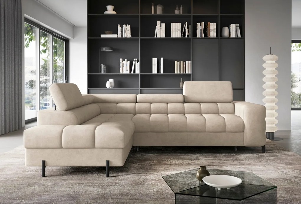 Coltar extensibil Ferruce cu tetiere reglabile L276 cm