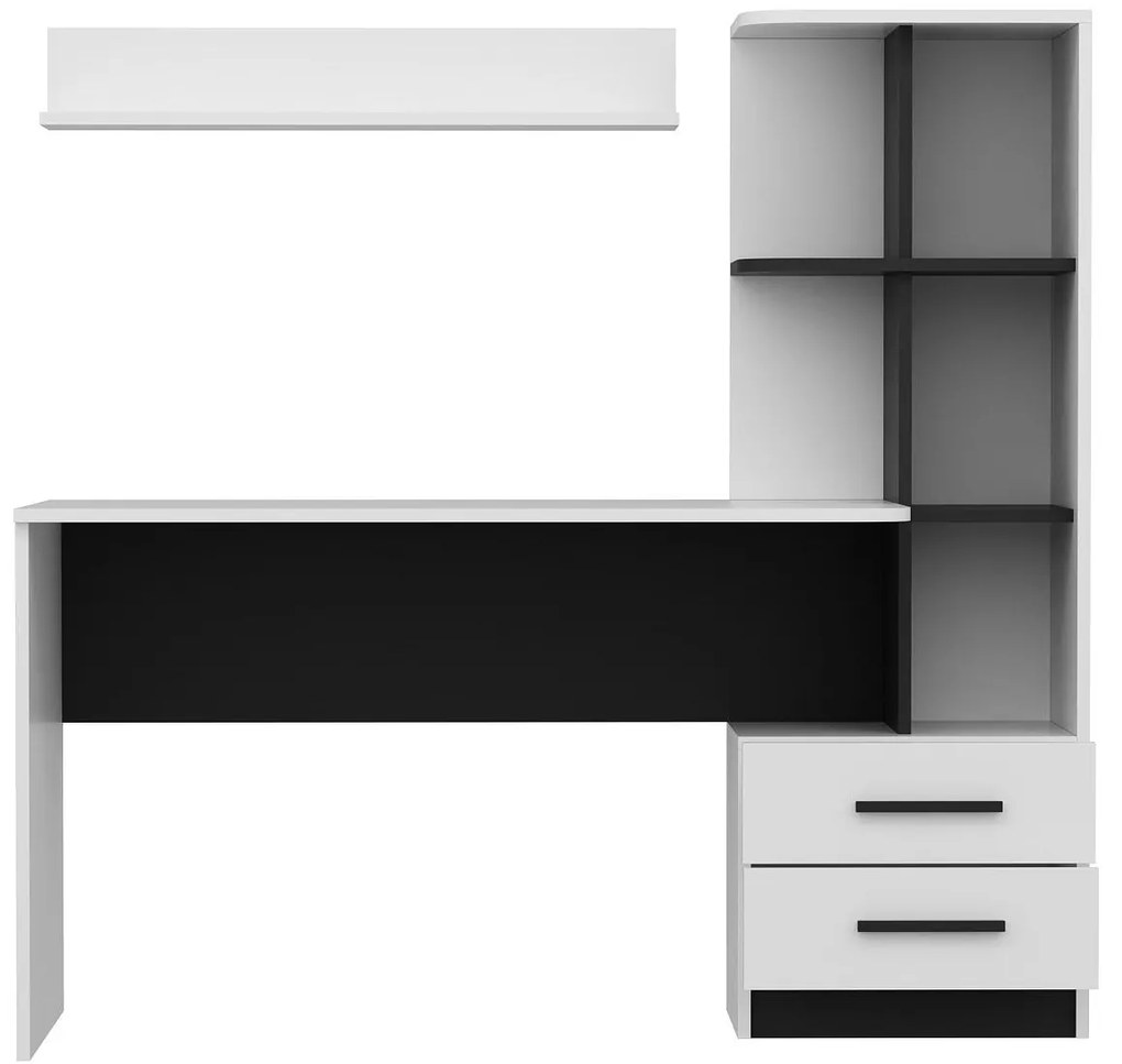 Masă PC Aslan (Alb + Negru). 1088786