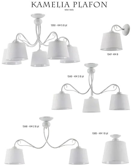 KAMELIA KM 2 PB - Plafoniera 2xE27/60W/230V