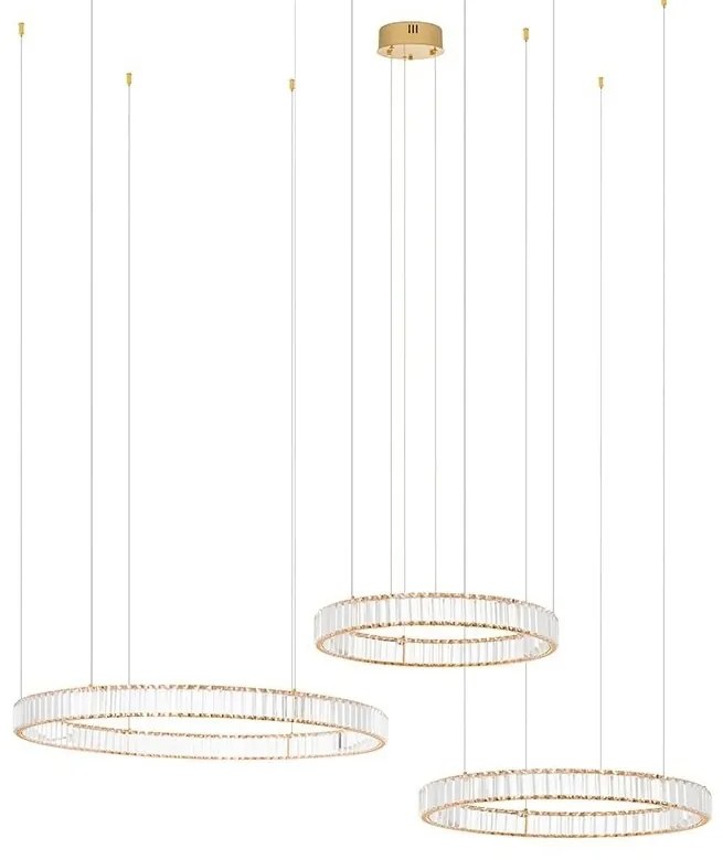 Lustra suspendata LED design ambiental Ring 3B auriu